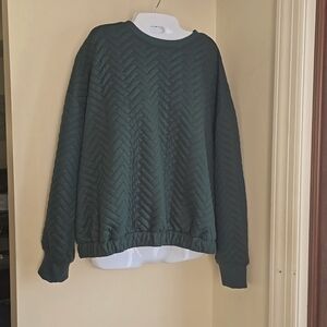 NWT a new day quilted sweatshirt